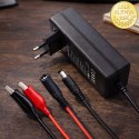 Qoltec Automatyczna ładowarka do akumulatora AGM GEL STD | Prostownik 24V | 19.2W | 5.5x2.1 | Kabel 1.8m
