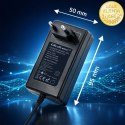Qoltec Automatyczna ładowarka do akumulatora AGM GEL STD | Prostownik 24V | 19.2W | 5.5x2.1 | Kabel 1.8m
