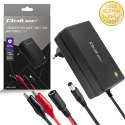Qoltec Automatyczna ładowarka do akumulatora AGM GEL STD | Prostownik 24V | 19.2W | 5.5x2.1 | Kabel 1.8m