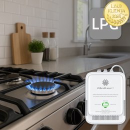 Qoltec Certyfikowany Czujnik wycieku gazu Propan-Butan | detektor LPG | alarm 85dB | LED