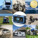 Qoltec Inteligentna mikroprocesorowa ładowarka 12V 15A | Prostownik z funkcją naprawy | AGM GEL LiFePO4 | 9- stopniowe ładowanie