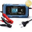 Qoltec Inteligentna mikroprocesorowa ładowarka 12V 15A | Prostownik z funkcją naprawy | AGM GEL LiFePO4 | 9- stopniowe ładowanie