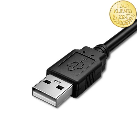 Qoltec Inteligentny czytnik chipowych kart ID SCR-0636 | USB 2.0 + Adapter USB-C