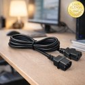 Qoltec Kabel zasilający IEC C13 | C14 | 3x0.75mm² | Czysta miedź Cu | 2m