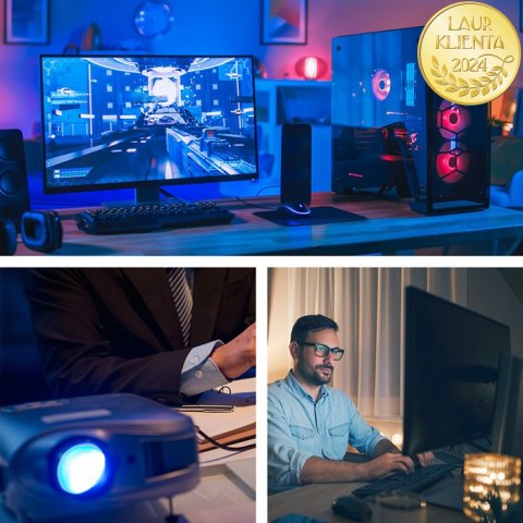 Qoltec Kabel zasilający IEC C5/SCHUKO | koniczynka | 3x0.75mm² | 1.4m