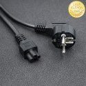 Qoltec Kabel zasilający IEC C5/SCHUKO | koniczynka | 3x0.75mm² | 1.4m