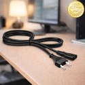 Qoltec Kabel zasilający IEC C7 | CEE 7/16 | ósemka | 2x0.75mm² | Czysta miedz CU | 3m
