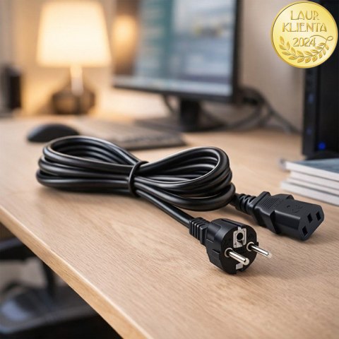Qoltec Kabel zasilający SCHUKO CEE 7/7 (E/F) | IEC C13 | 3x0.75mm² | Czysta miedź Cu | 1.5m