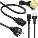 Qoltec Kabel zasilający SCHUKO CEE 7/7 (E/F) | IEC C13 | 3x1.00mm² | Czysta miedź Cu | 3m