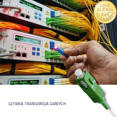 Qoltec Pigtail światłowodowy SC/APC | Singlemode | 9/125 | G652D | 1.5m