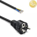 Qoltec Kabel zasilający SCHUKO CEE 7/7 (E/F) | miedź Cu | odizolowany lutowany | 3x0.75 mm² | 1.8m