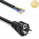 Qoltec Kabel zasilający SCHUKO CEE 7/7 (E/F) | miedź Cu | odizolowany lutowany | 3x1.50 mm² | 3m