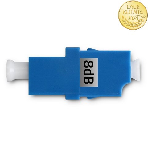Qoltec Tłumik światłowodowy LC/UPC (F) - LC/UPC (F) | Singlemode | 8dB
