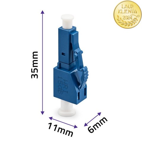 Qoltec Tłumik światłowodowy LC/UPC (F) - LC/UPC (M) | Singlemode | 15dB