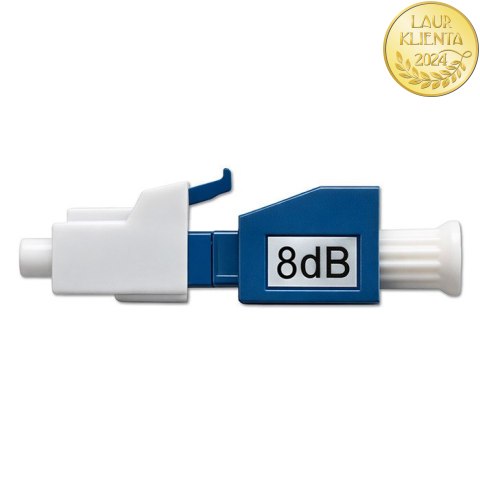 Qoltec Tłumik światłowodowy LC/UPC (F) - LC/UPC (M) | Singlemode | 8dB