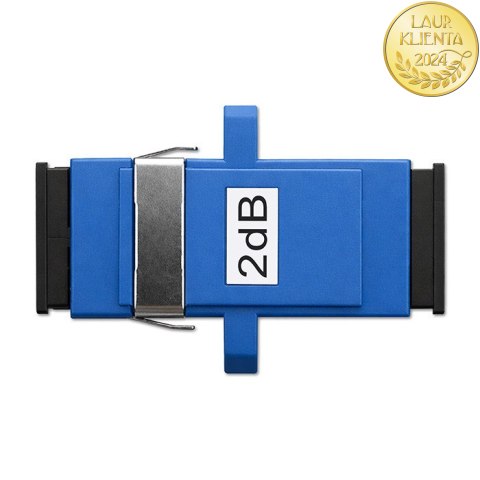 Qoltec Tłumik światłowodowy SC/UPC (F) - SC/UPC (F) | Singlemode | 2dB