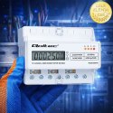 Qoltec Trójfazowy elektroniczny licznik | miernik zużycia energii na szynę DIN | 400V | 100A | LCD | LED | 7P