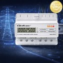 Qoltec Trójfazowy elektroniczny licznik | miernik zużycia energii na szynę DIN | 400V | 100A | LCD | LED | 7P