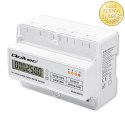 Qoltec Trójfazowy elektroniczny licznik | miernik zużycia energii na szynę DIN | 400V | 100A | LCD | LED | 7P