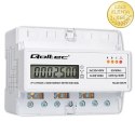 Qoltec Trójfazowy elektroniczny licznik | miernik zużycia energii na szynę DIN | 400V | 100A | LCD | LED | 7P