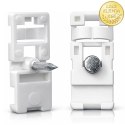 Qoltec Uchwyt / Klip do kabli | 15x13mm | naścienny