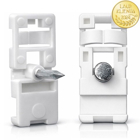Qoltec Uchwyt / Klip do kabli | 15x13mm | naścienny