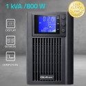 Qoltec Zasilacz awaryjny UPS Pure Sine Wave | 1kVA | 800W | AVR | LCD | Czysty Sinus