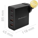 Qoltec Ładowarka GaN POWER PRO | 2xUSB-C | 2xUSB | 130W | 5-20V | 1.5-5A | PD | Laptop | Smartfon | Czarna