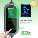 Qoltec Mobilna ładowarka do samochodu elektrycznego EV i hybryd z regulacją 2w1 Typ2 | 11kW | 400V | CEE 32A | Wi-fi | TUYA | SM