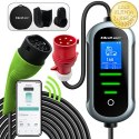 Qoltec Mobilna ładowarka do samochodu elektrycznego EV i hybryd z regulacją 2w1 Typ2 | 11kW | 400V | CEE 32A | Wi-fi | TUYA | SM