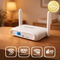 Qoltec Router Home & Travel 4G LTE WiFi 6 | AX300 | 2.4GHz | Dual Antena | USB-C | Micro SIM