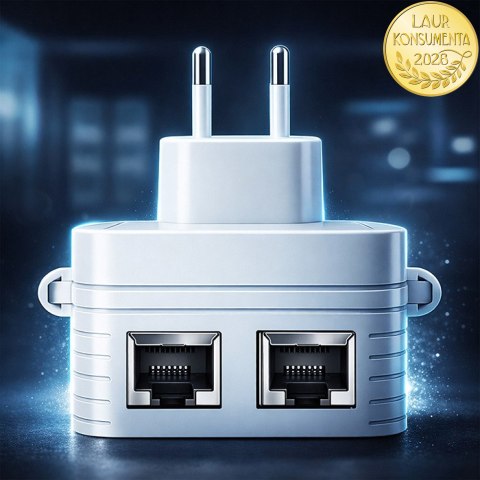 Qoltec Wzmacniacz sygnału WiFi 5 | Repeater | Access Point | AC1200 | 6 Anten | 2x RJ45 | 128MB