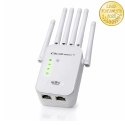 Qoltec Wzmacniacz sygnału WiFi 5 | Repeater | Access Point | AC1200 | 6 Anten | 2x RJ45 | 128MB