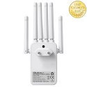 Qoltec Wzmacniacz sygnału WiFi 5 | Repeater | Access Point | AC1200 | 6 Anten | 2x RJ45 | 128MB
