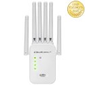 Qoltec Wzmacniacz sygnału WiFi 5 | Repeater | Access Point | AC1200 | 6 Anten | 2x RJ45 | 128MB