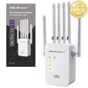Qoltec Wzmacniacz sygnału WiFi 5 | Repeater | Access Point | AC1200 | 6 Anten | 2x RJ45 | 128MB