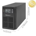 Qoltec Zasilacz awaryjny UPS | 1kVA | 1000W | Power Factor 1.0 | LCD | EPO | USB | On-line