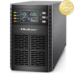Qoltec Zasilacz awaryjny UPS | 2kVA | 2000W | Power Factor 1.0 | LCD | EPO | USB | On-line