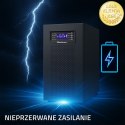 Qoltec Zasilacz awaryjny UPS 3- fazowy | 10kVA | LCD | EPO | USB | SNMP | On-line | High frequency
