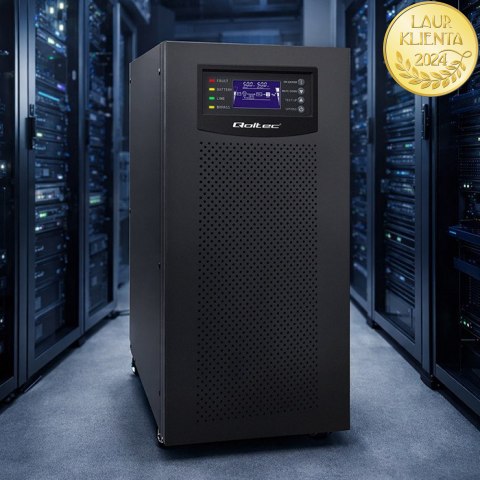 Qoltec Zasilacz awaryjny UPS 3- fazowy | 10kVA | LCD | EPO | USB | SNMP | On-line | High frequency