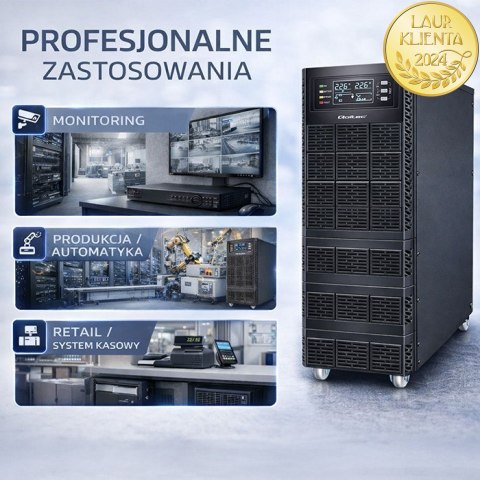 Qoltec Zasilacz awaryjny UPS | 6kVA | 6000W | Power Factor 1.0 | LCD | EPO | USB | On-line
