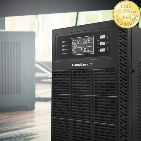 Qoltec Zasilacz awaryjny UPS | 6kVA | 6000W | Power Factor 1.0 | LCD | EPO | USB | On-line