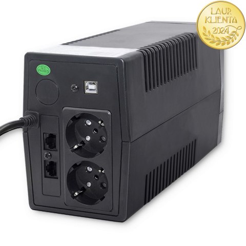 Qoltec Zasilacz awaryjny UPS Line Interactive | Monolith | 1000VA | 600W | LCD | USB | RJ45