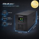 Qoltec Zasilacz awaryjny UPS Line Interactive | Monolith | 1500VA | 900W | LCD | USB | RJ45