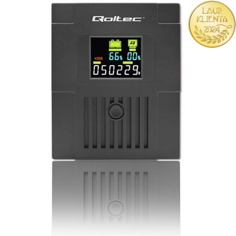 Qoltec Zasilacz awaryjny UPS Line Interactive | Monolith | 1500VA | 900W | LCD | USB | RJ45