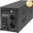 Qoltec Zasilacz awaryjny UPS Line Interactive | Monolith | 1500VA | 900W | LCD | USB | RJ45