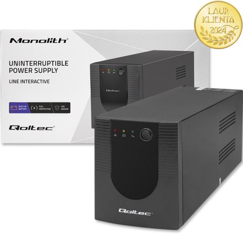 Qoltec Zasilacz awaryjny UPS Line Interactive | Monolith | 1500VA | 900W