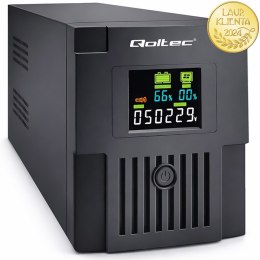 Qoltec Zasilacz awaryjny UPS Line Interactive | Monolith | 2000VA | 1200W | LCD | USB | RJ45