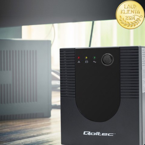 Qoltec Zasilacz awaryjny UPS Line Interactive | Monolith | 2000VA | 1200W | USB | RJ45