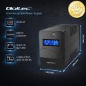 Qoltec Zasilacz awaryjny UPS Line Interactive | Monolith | 450VA | 240W | LCD | USB | RJ45